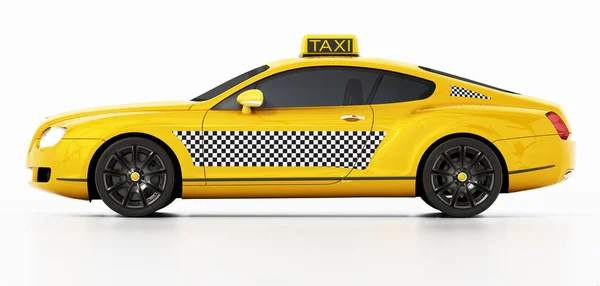 Carro Táxi Negócios Luxuoso Rápido Isolado Fundo Branco Ilustração — Fotografia de Stock