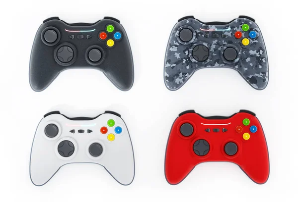 Generic Game Controllers Isolated White Background Illustration — Stock Photo, Image