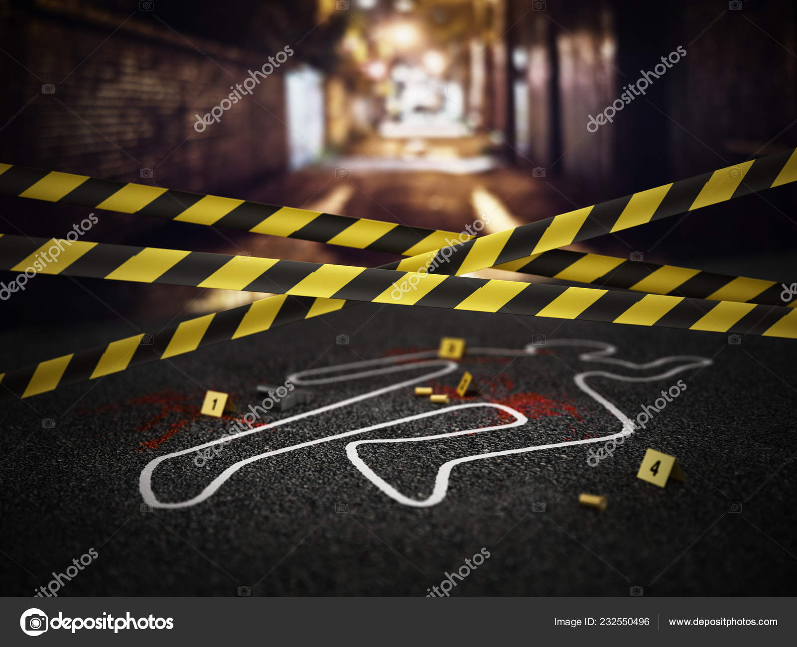 Crime Scene Murder Case Illustration Stock Photo by ©destinacigdem