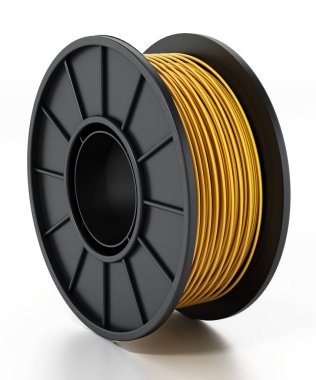 Genel yeni 3d filament beyaz arka plan üzerinde izole. 3d illüstrasyon