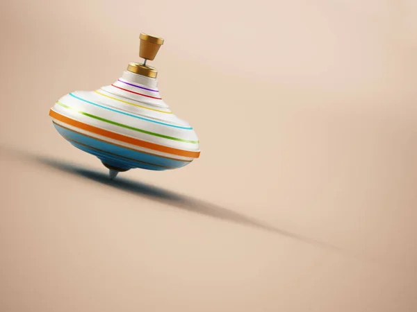 Whirling Toy Left Top Corner Copy Space Right Side Illustration — Stock Photo, Image