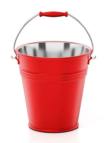 Vintage Fire Bucket Isolated White Background Illustration — Stock Photo, Image