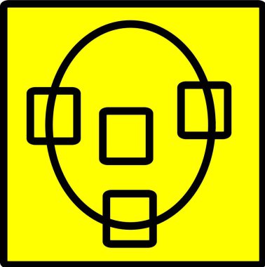 Kırmızı mavi çiçek mandala klonlama şekli geometrik şekil ikonu tasarımı grafiği