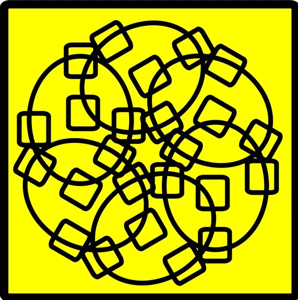 Kırmızı mavi çiçek mandala klonlama şekli geometrik şekil ikonu tasarımı grafiği