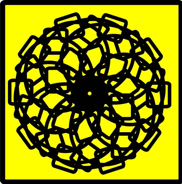 Kırmızı mavi çiçek mandala klonlama şekli geometrik şekil ikonu tasarımı grafiği