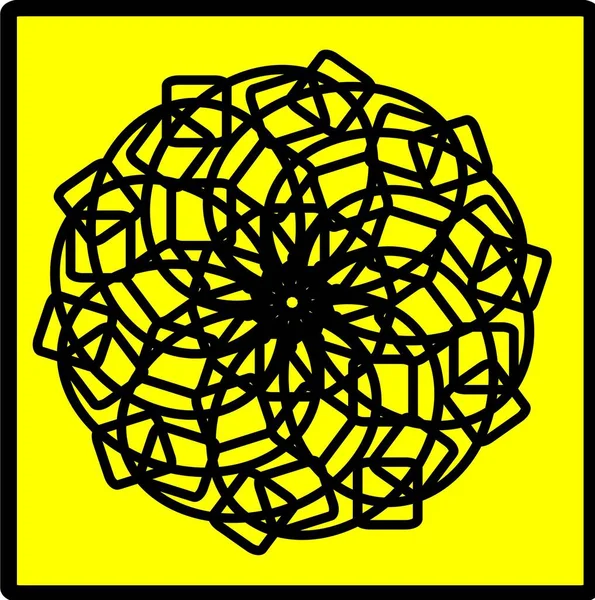 Kırmızı mavi çiçek mandala klonlama şekli geometrik şekil ikonu tasarımı grafiği