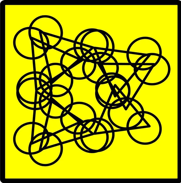 Illustration Vektorgrafik Von Rot Blau Gelb Blume Mandala Klon Muster — Stockvektor