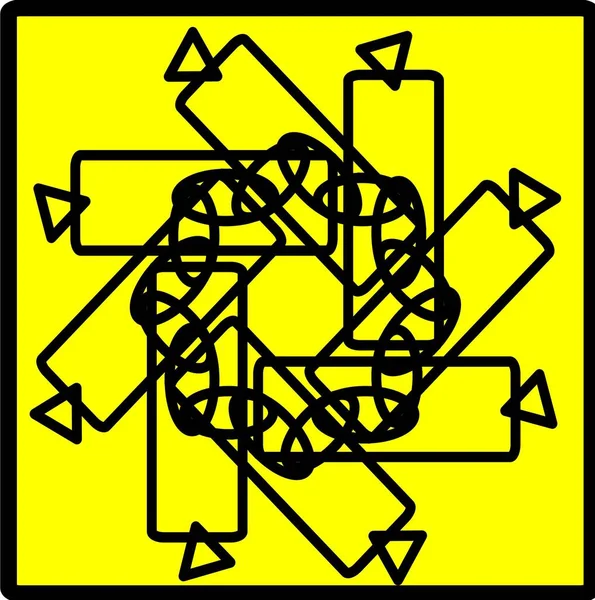 Kırmızı mavi çiçek mandala klonlama şekli geometrik şekil ikonu tasarımı grafiği