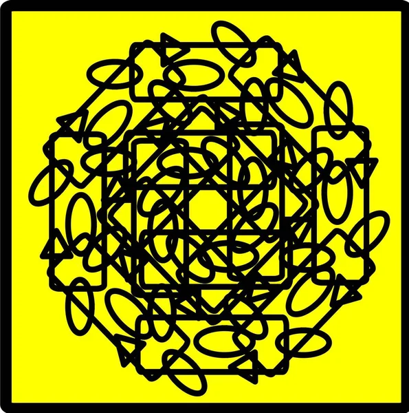 Kırmızı mavi çiçek mandala klonlama şekli geometrik şekil ikonu tasarımı grafiği