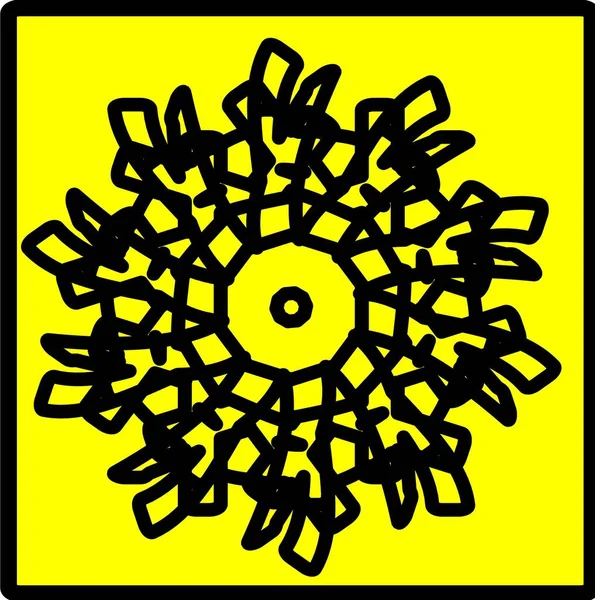 Kırmızı mavi çiçek mandala klonlama şekli geometrik şekil ikonu tasarımı grafiği