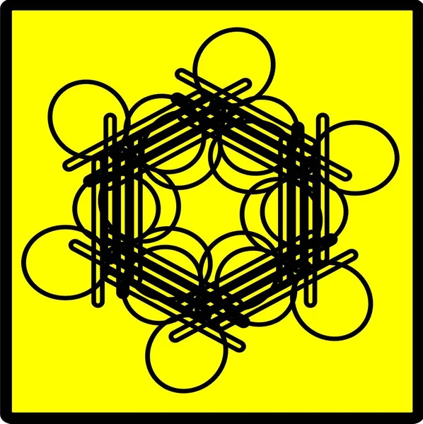 Kırmızı mavi çiçek mandala klonlama şekli geometrik şekil ikonu tasarımı grafiği