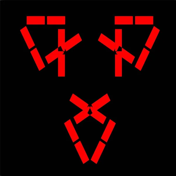 イラストベクトル図赤青黄花曼荼羅クローンパターン幾何学的形状アイコンコンセプトデザイン — ストック写真