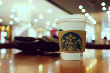 Chiangmai, Tayland, 29 Haziran 2017. Starbucks kahve fincanı