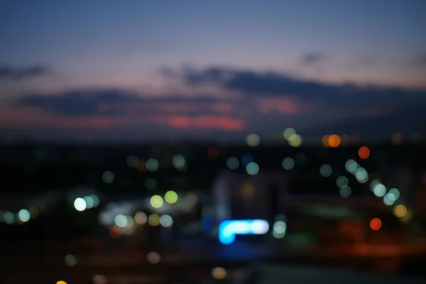 Immagine sfocatura bokeh della città di notte — Foto Stock