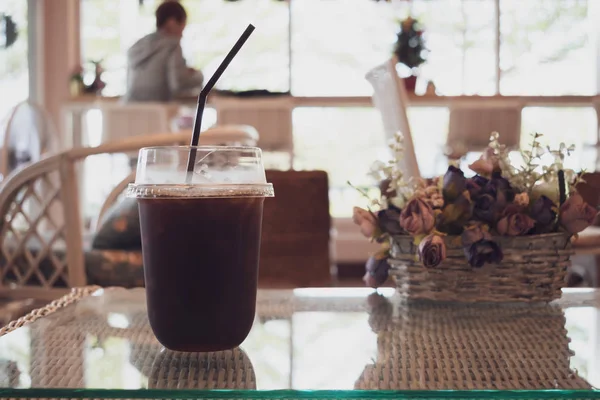 Iced coffee in cafe — Stock Photo, Image