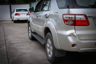 araç araba tampon dent ve çarpışma crash kırık stop lambası