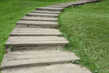 yeşil çim çim bahçe yolu geçit