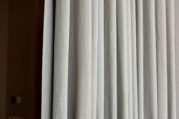 Interior curtain hanging on window — Stock Photo, Image