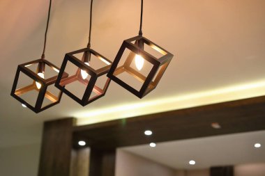 evde modern iç tasarım dekorasyon lambası sıcak ışık