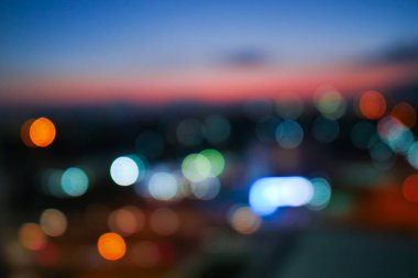 şehrin görüntü bulanıklık bokeh ışık