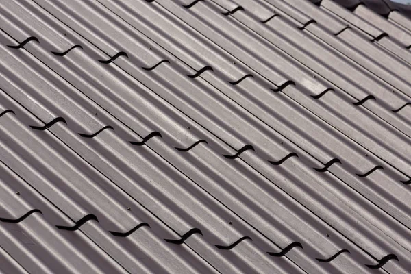 Black roof tile top on residential house — Stock Photo, Image