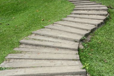 yeşil çim çim bahçe yolu geçit