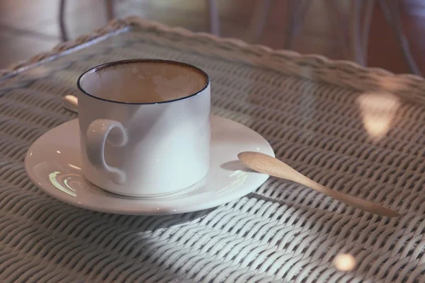 Bebida Café Capuchino Caliente Día Mañana — Foto de Stock