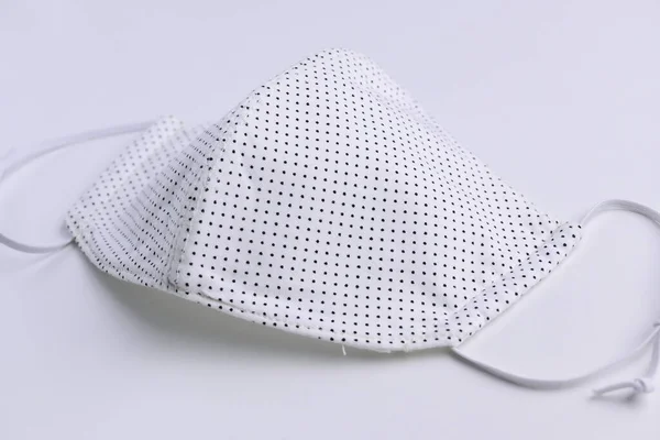 Desain Topeng Wajah Putih Buatan Tangan Menjahit Dari Kain Kain — Stok Foto