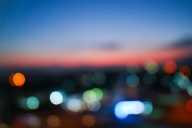 şehrin görüntü bulanıklık bokeh ışık