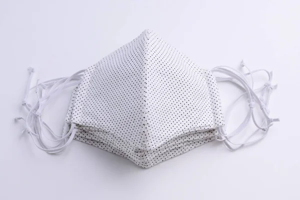 Conception Masque Visage Blanc Couture Main Partir Tissu Mode Tissu — Photo