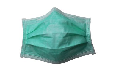 Cerrahi maske beyaz arkaplanda izole edildi