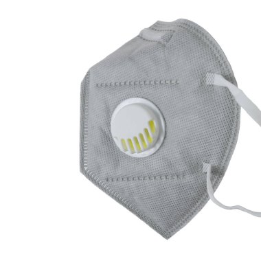 n95 yüz maskesi beyaz arkaplanda izole edildi