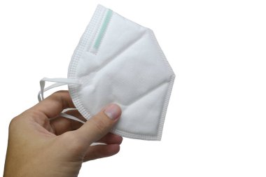 n95 yüz maskesi beyaz arkaplanda izole edildi