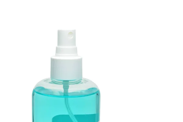 Bottiglia Spray Alcool Isolato Sfondo Bianco — Foto Stock
