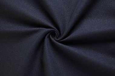 Kumaş tekstil endüstrisinin siyah pamuk dokusu, moda bezi tasarımı için soyut koyu görüntü