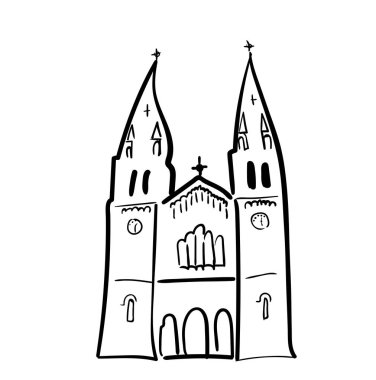 El yapımı Bas lica çizim de Santa Mar, İspanya Covadonga.