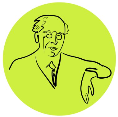 Ünlü Rus öğretmen, yönetmen, aktör, yazar, kurucusu Moskova Sanat Tiyatrosu Stanislavsky portresi