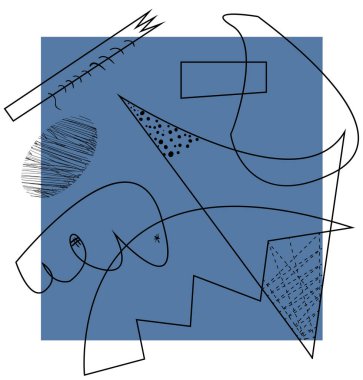 Soyut vektör çizimleri, Kübizm by ilham. Vektör