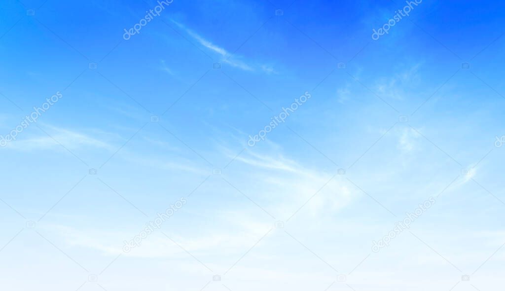 International day of clean air for blue skies concept: Clear sky and white clouds background