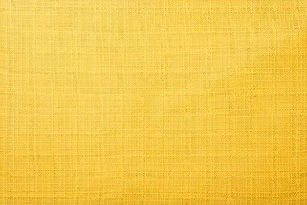 Tecido Linho Amarelo Pano Mesa Textura Fundo — Fotografia de Stock