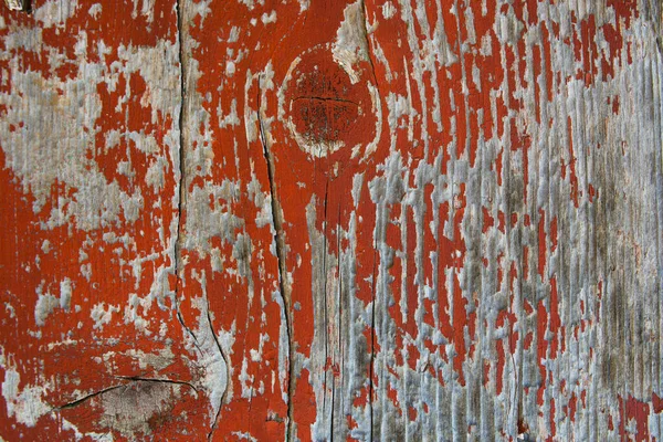 Nahaufnahme Foto Von Alten Hölzernen Roten Flocken Tür Textur — Stockfoto