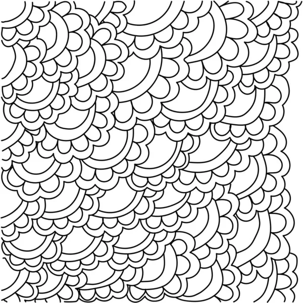 Floral Outline Patroon Zentangle Geïnspireerde Kunst Fantasie Bloemen Patroon Voor — Stockvector