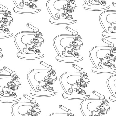 Tasarım ve yaratıcılık için özet vektör çizimi, mikroskop kusursuz desen