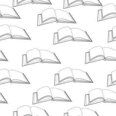 Tasarım ve yaratıcılık için kitap ana hatlarını aç, vektörsüz desen