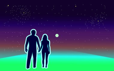 he and she, at the beginning of eternity clipart