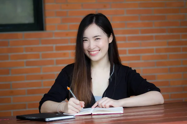 thai china adult office girl white shirt Write book