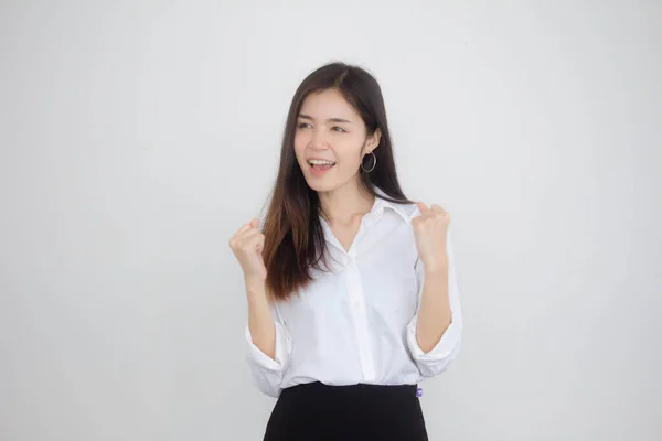 タイの成人女性の白いシャツの肖像 Great — ストック写真