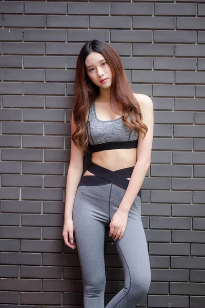 Asie Thai Japonais Adolescent Belle Fille Dans Sportswear — Photo