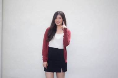 Taylandlı yetişkin kadın portresi XI beyaz gömlek