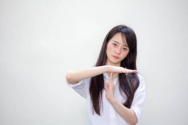 Asia Thai gençlik tişörtü güzel kız molası